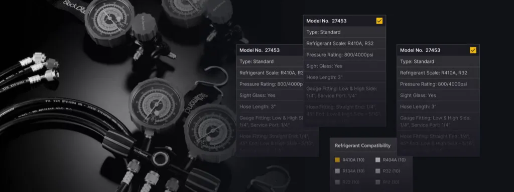 Manifold Gauge Product Finder
